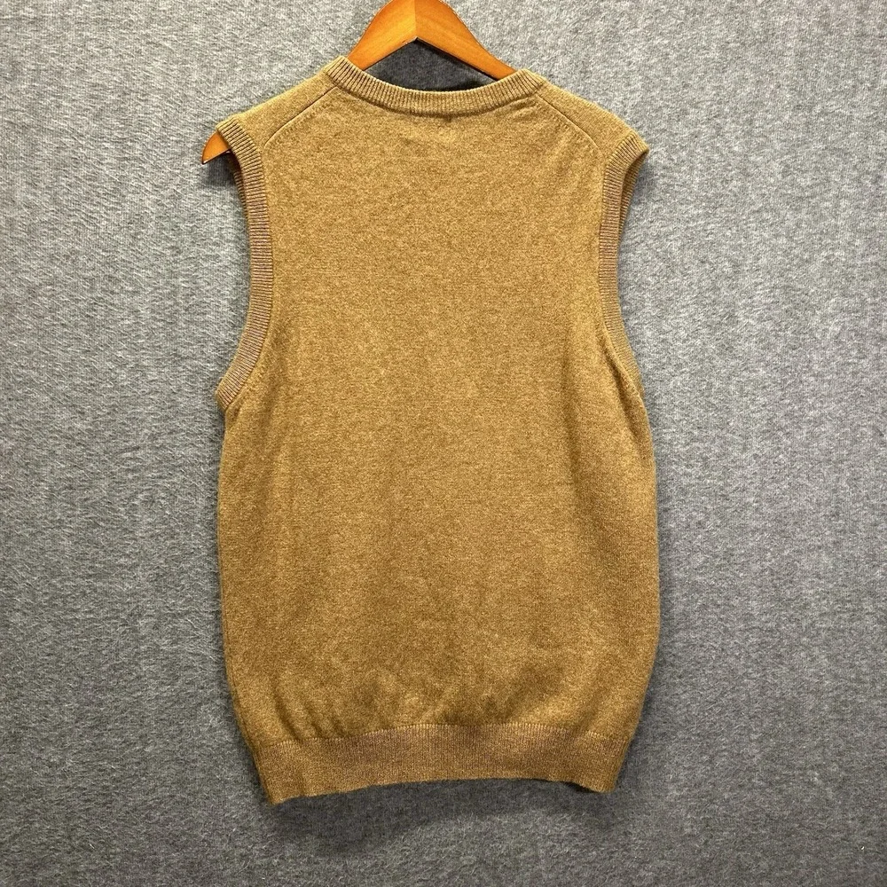 L.L.Bean 100% Lambswool‎ Sweater Vest L Tall Brown Mens Sleeveless Knitwear - Picture 2 of 5